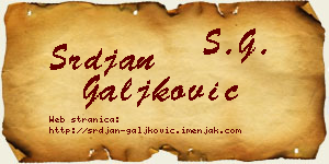 Srđan Galjković vizit kartica